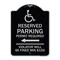 Signmission Modern Isa Connecticut Reserved Parking Permit Required Violators Fin Alum, 24" x 18", BS-1824-23873 A-DES-BS-1824-23873 - alternate 1